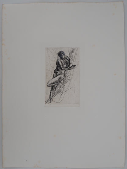 Auguste RODIN : L’homme qui pose - Gravure