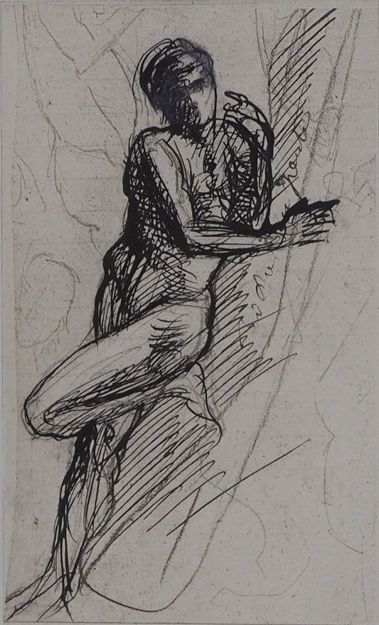 Auguste RODIN : L’homme qui pose - Gravure