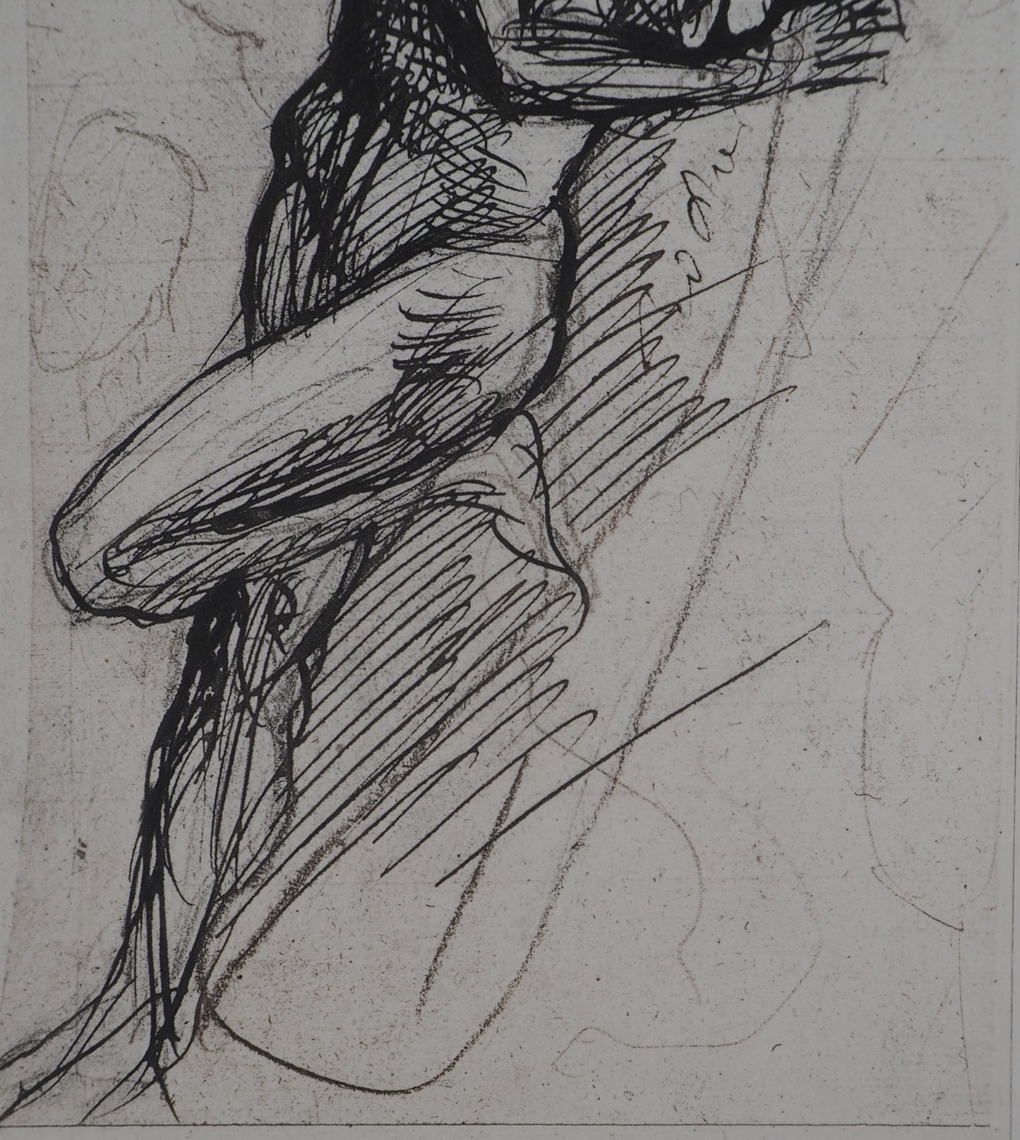 Auguste RODIN : L’homme qui pose - Gravure