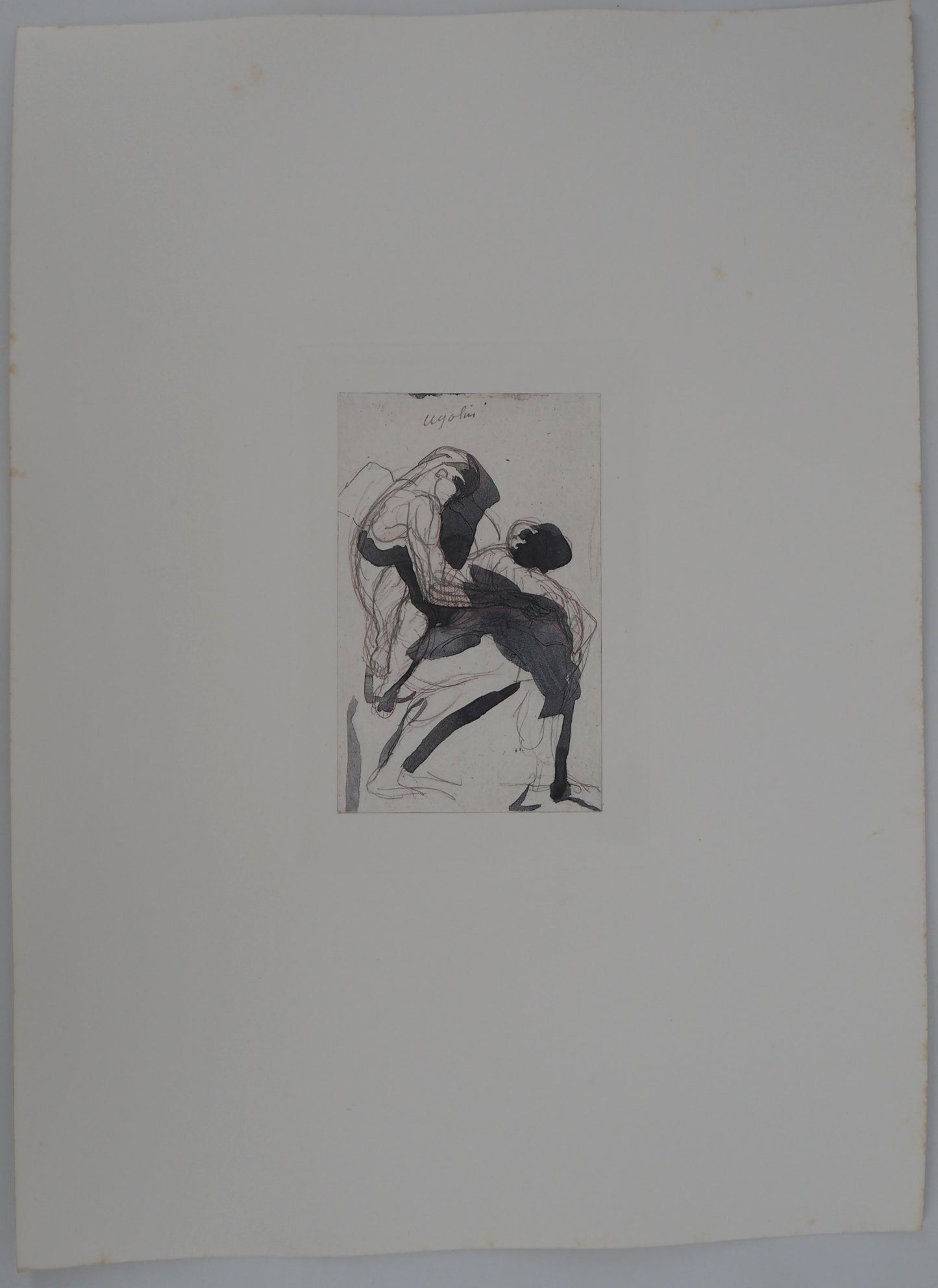 Auguste RODIN : Etude du mouvement - Gravure