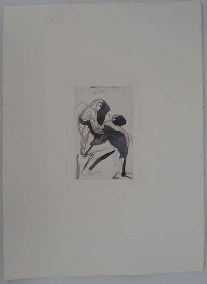 Auguste RODIN : Etude du mouvement - Gravure