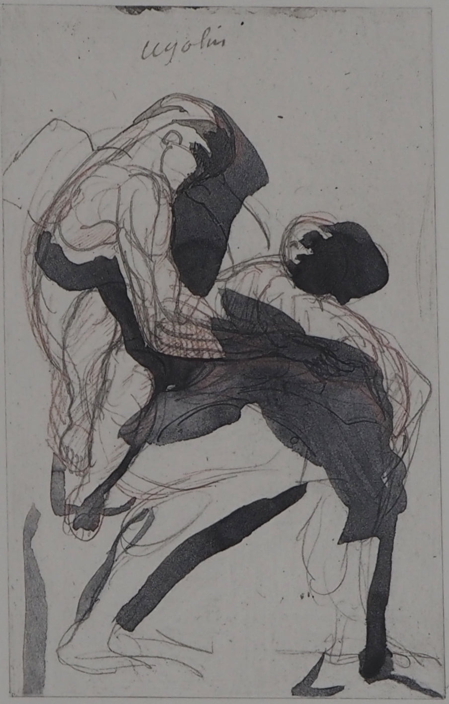 Auguste RODIN : Etude du mouvement - Gravure