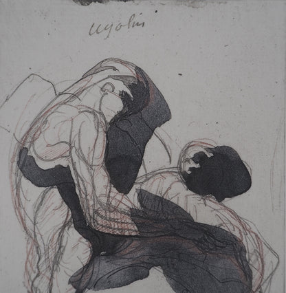 Auguste RODIN : Etude du mouvement - Gravure