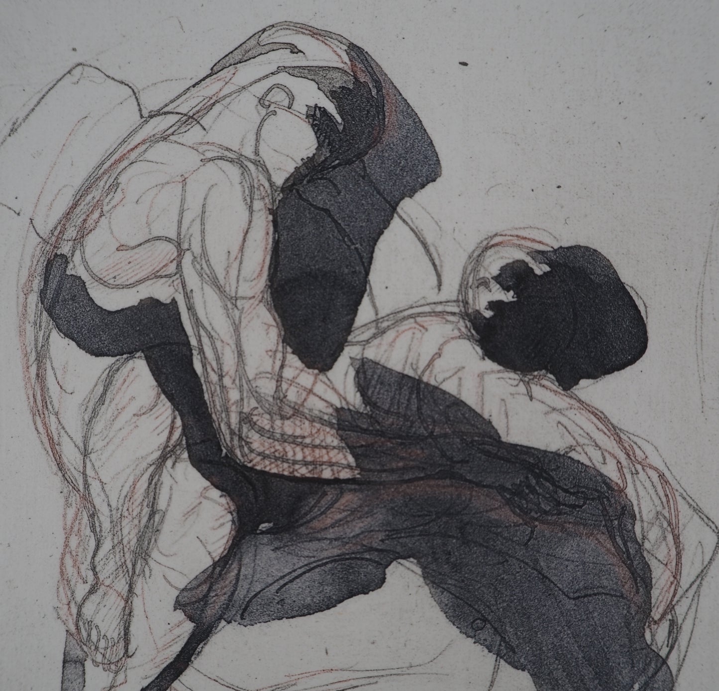Auguste RODIN : Etude du mouvement - Gravure
