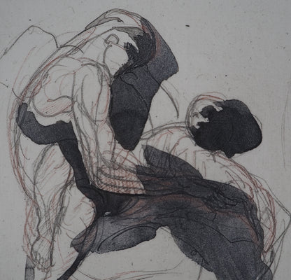 Auguste RODIN : Etude du mouvement - Gravure