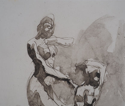Auguste RODIN : Scène de lutte - Gravure