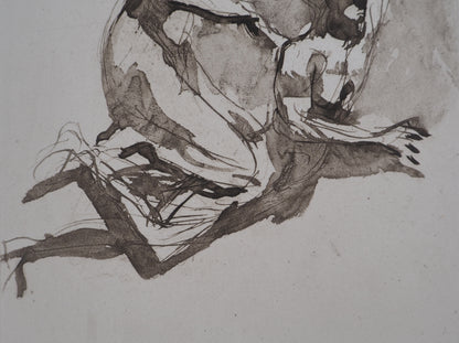 Auguste RODIN : Scène de lutte - Gravure