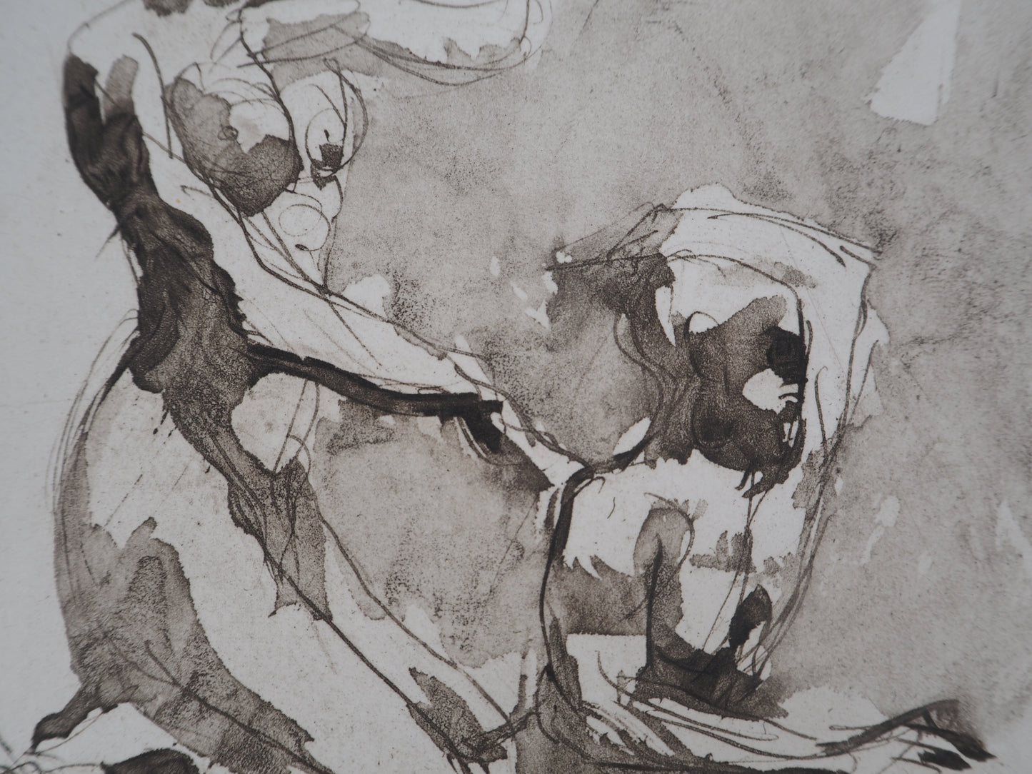 Auguste RODIN : Scène de lutte - Gravure