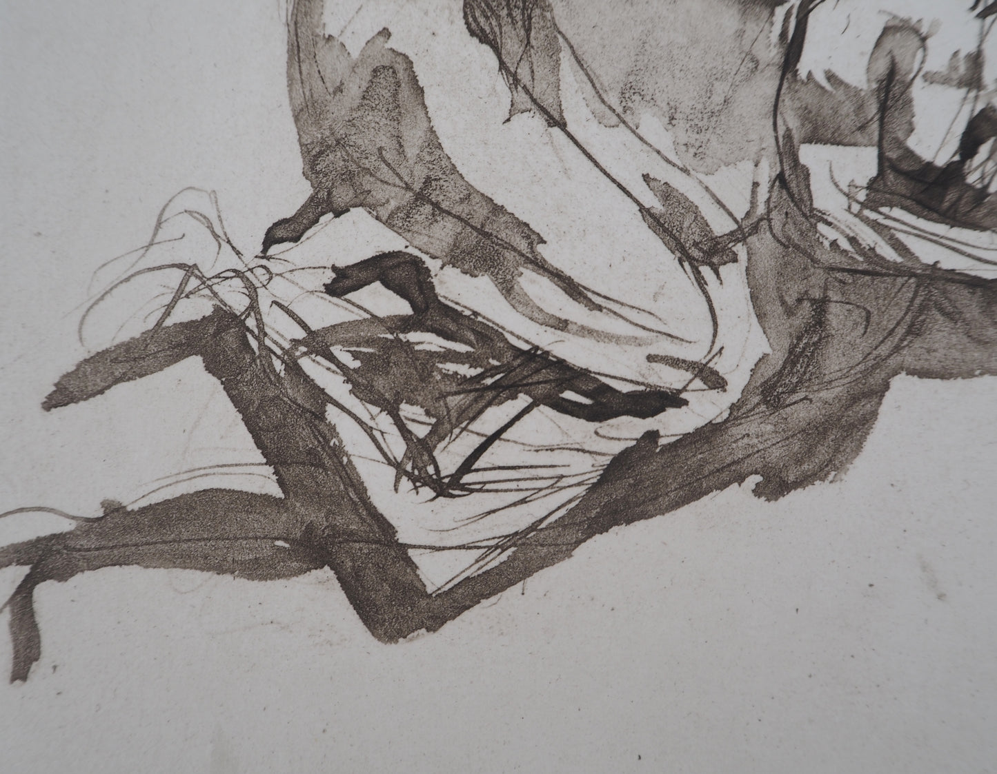 Auguste RODIN : Scène de lutte - Gravure