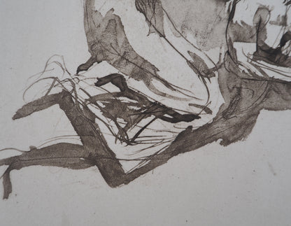 Auguste RODIN : Scène de lutte - Gravure