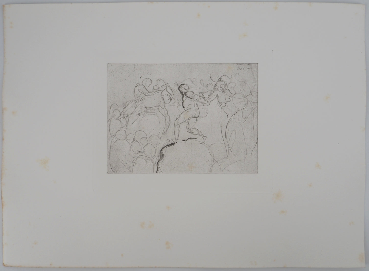 Auguste RODIN : Entrainement au cirque - Gravure