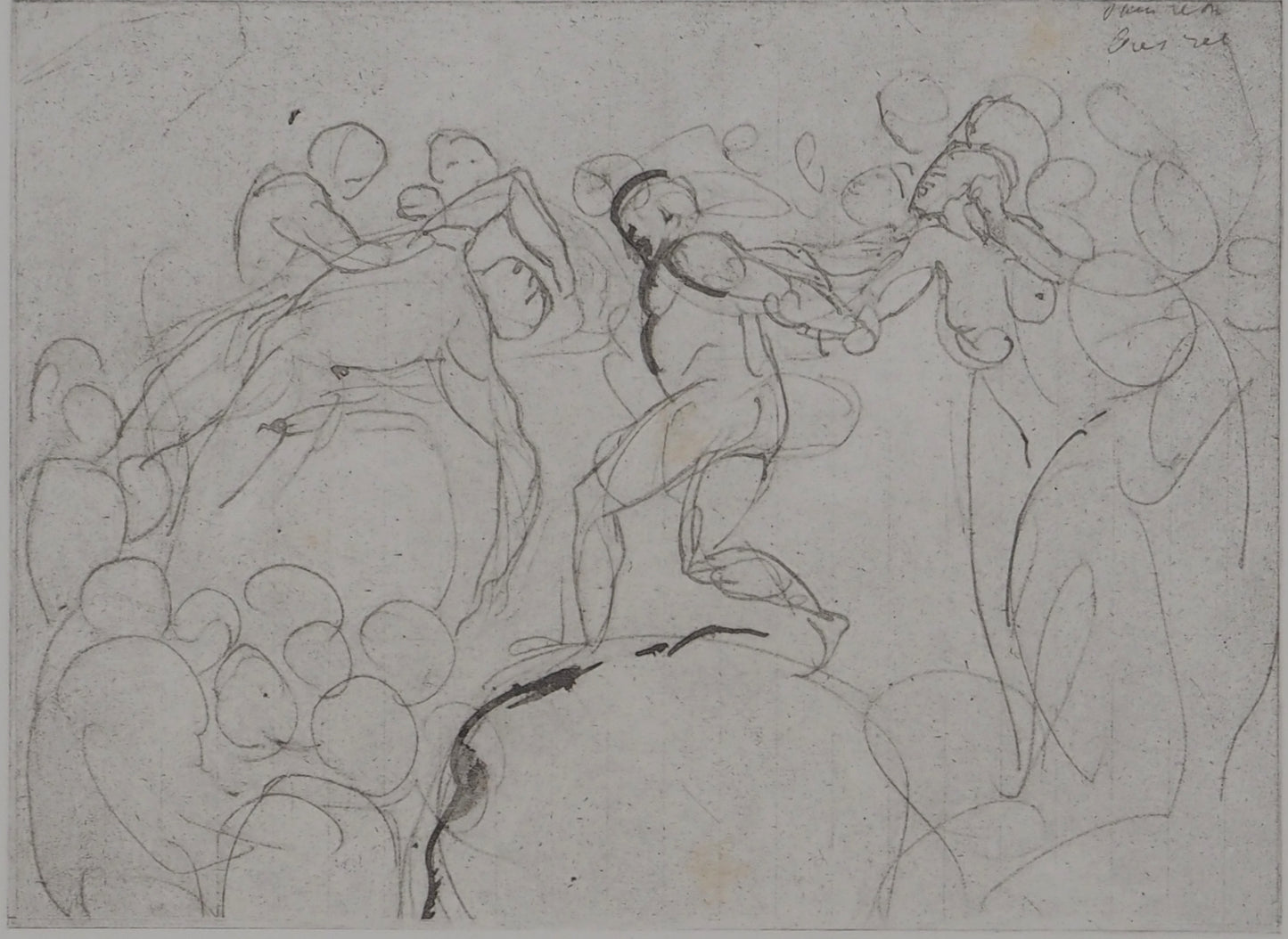 Auguste RODIN : Entrainement au cirque - Gravure