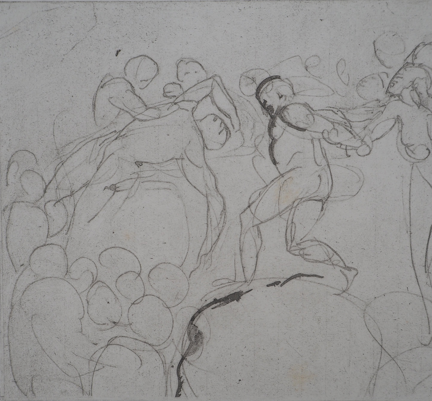 Auguste RODIN : Entrainement au cirque - Gravure