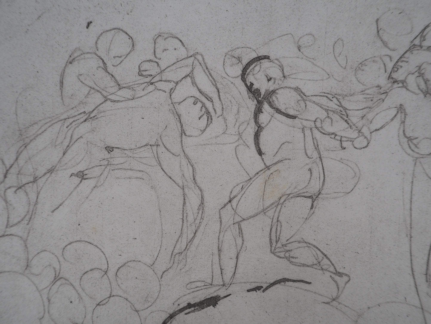 Auguste RODIN : Entrainement au cirque - Gravure