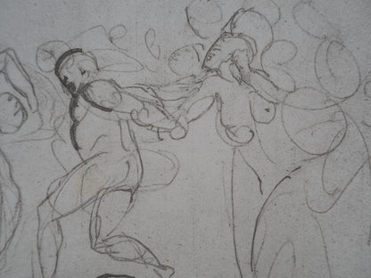 Auguste RODIN : Entrainement au cirque - Gravure