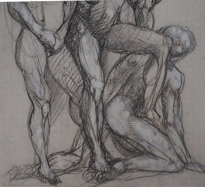 Auguste RODIN : Trois ombres parlant à Dante - Gravure