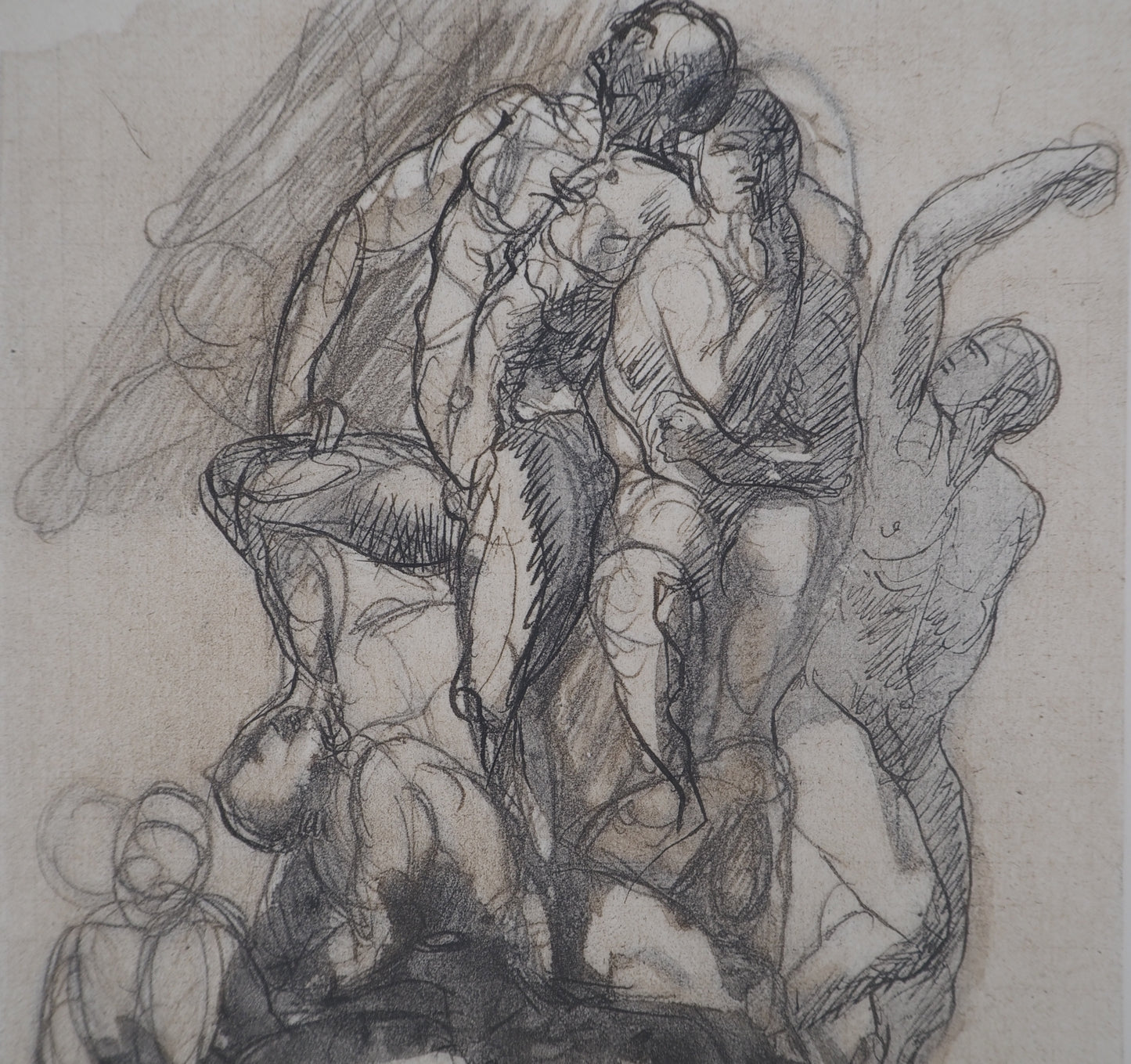 Auguste RODIN : Les victorieux - Gravure