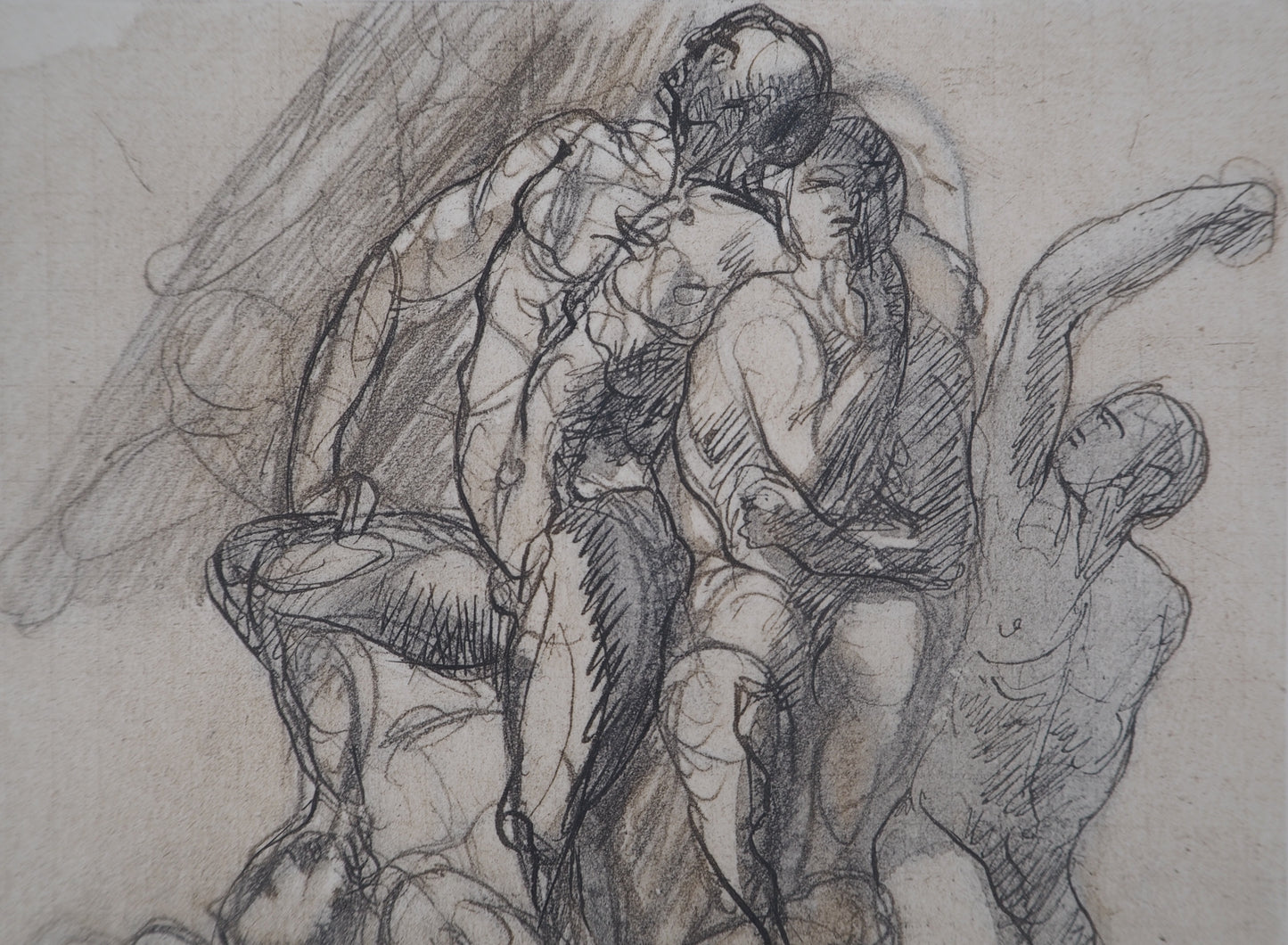 Auguste RODIN : Les victorieux - Gravure
