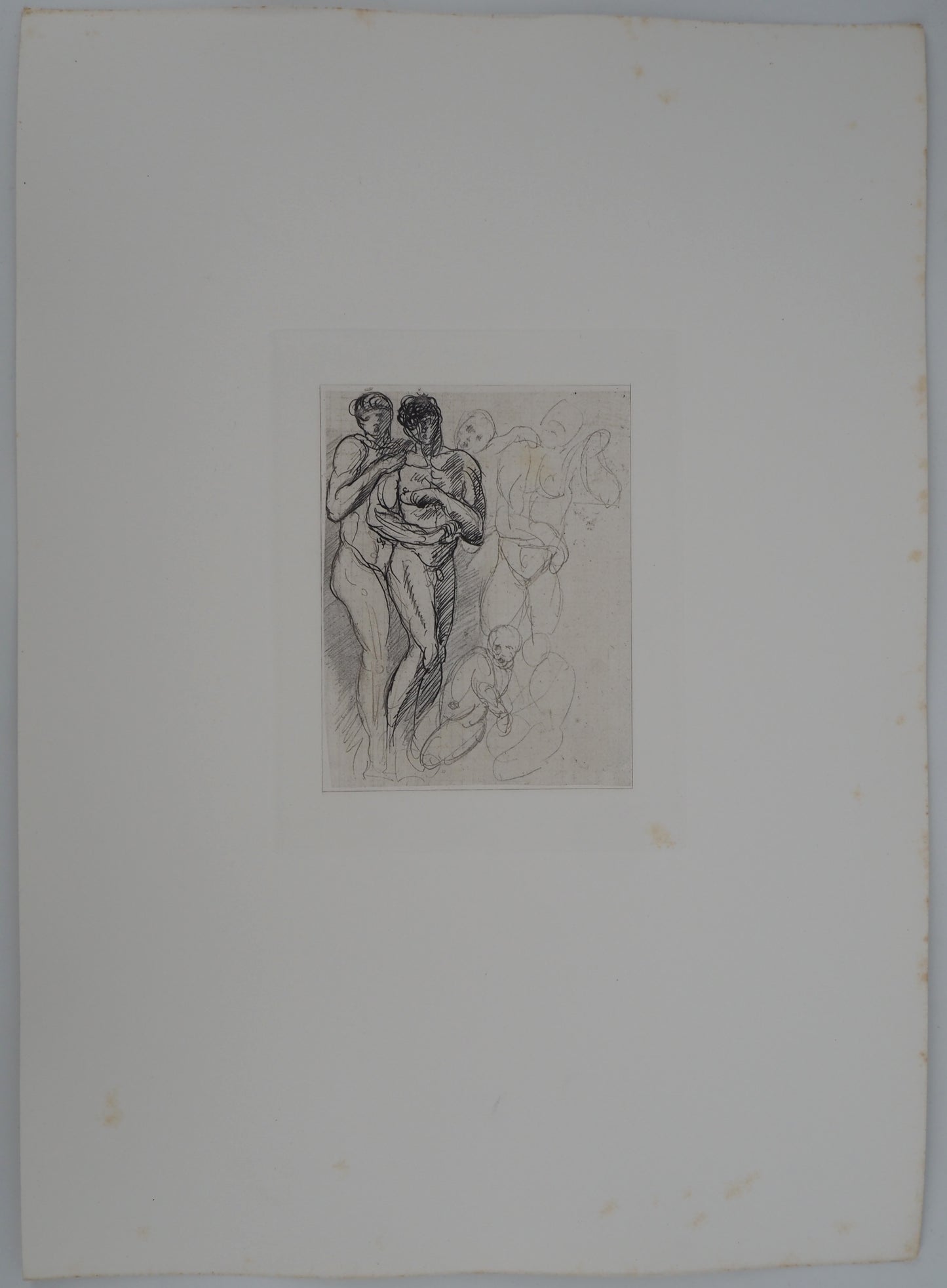Auguste RODIN : Etude du mouvement - Gravure