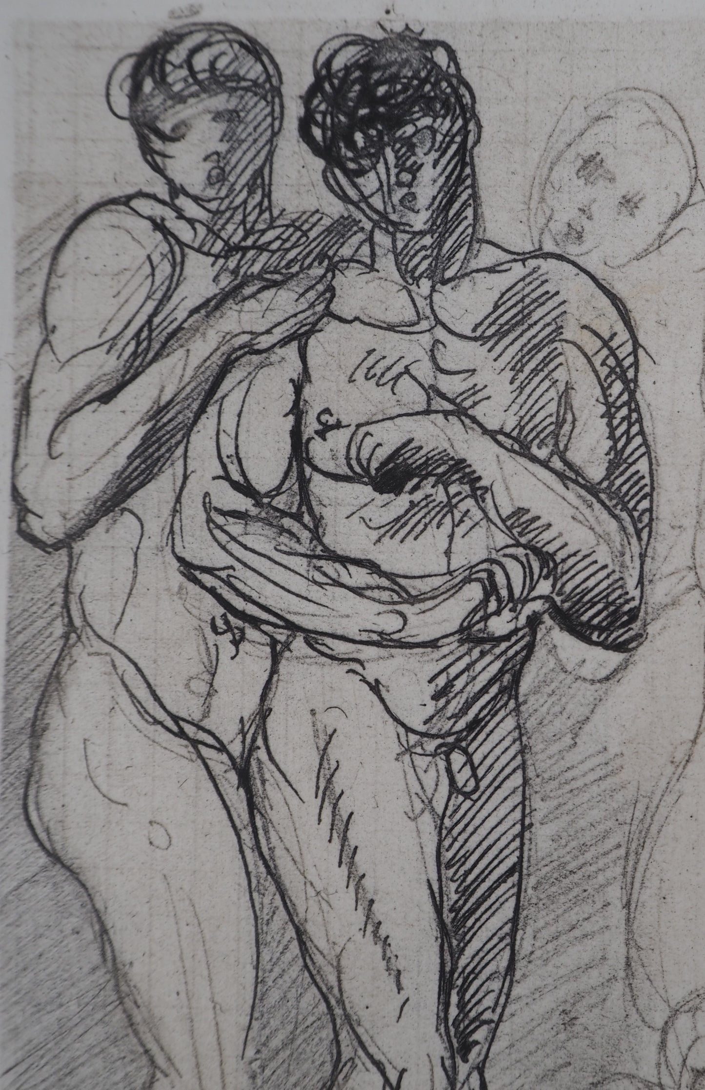 Auguste RODIN : Etude du mouvement - Gravure