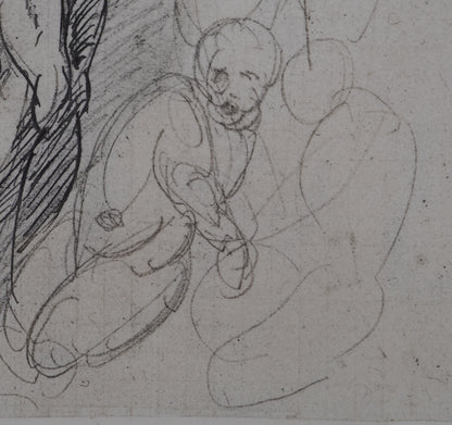 Auguste RODIN : Etude du mouvement - Gravure
