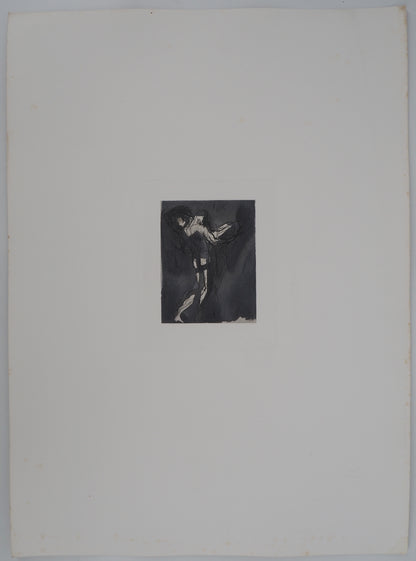 Auguste RODIN : Sujet masculin de dos - Gravure