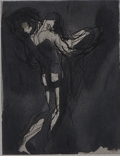 Auguste RODIN : Sujet masculin de dos - Gravure