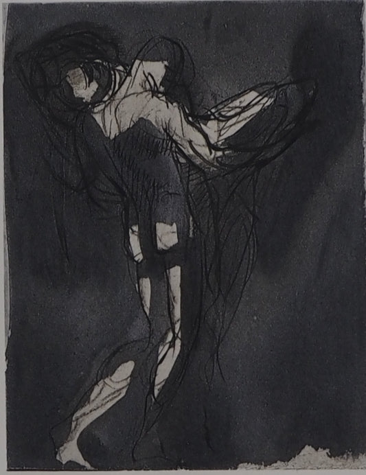 Auguste RODIN : Sujet masculin de dos - Gravure