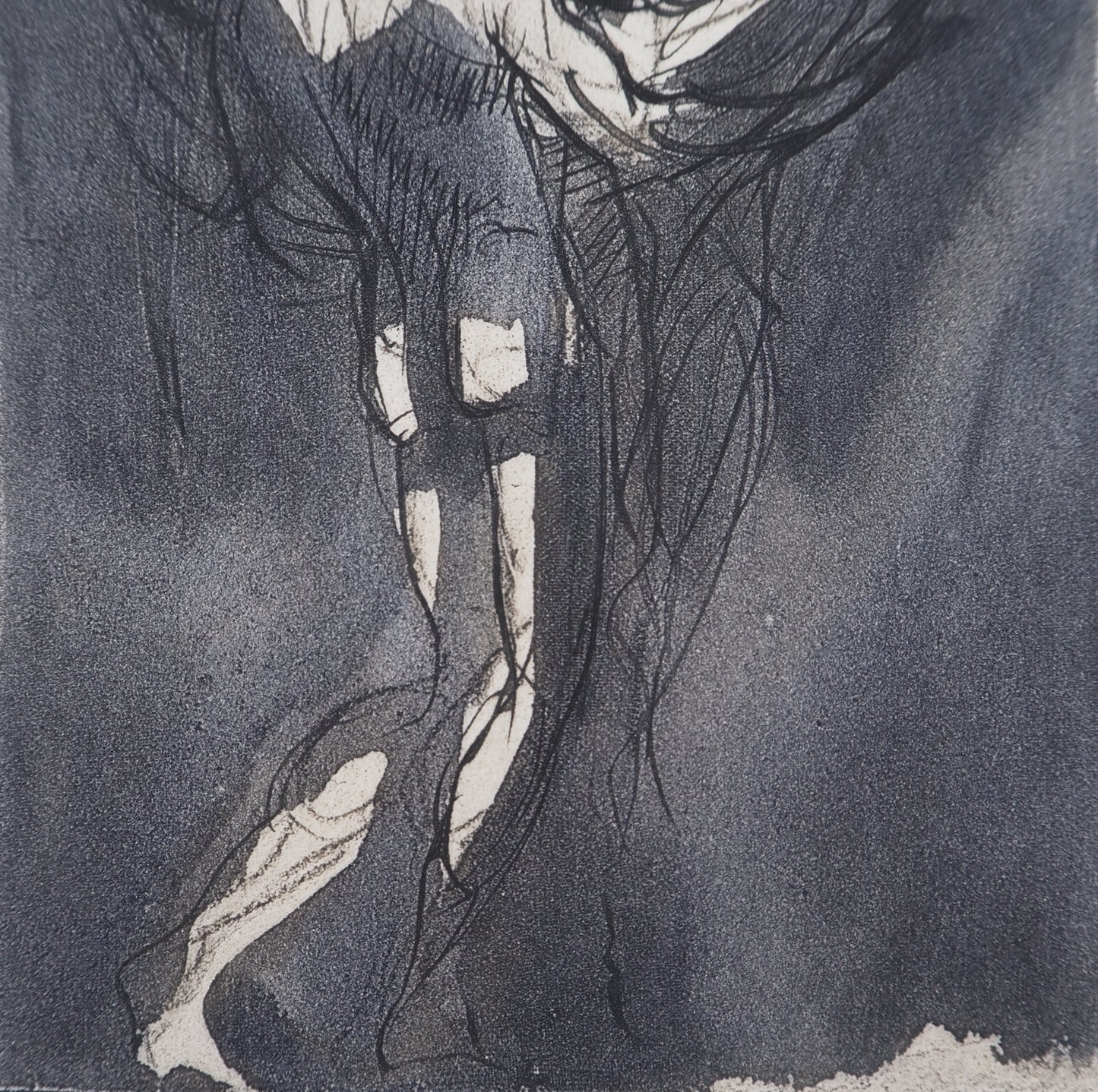 Auguste RODIN : Sujet masculin de dos - Gravure