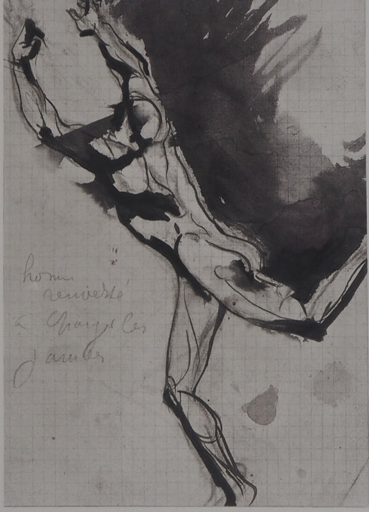 Auguste RODIN : Homme renversé - Gravure