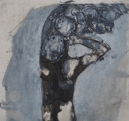 Auguste RODIN :  Nu de dos - Gravure