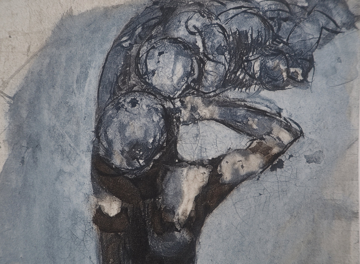 Auguste RODIN :  Nu de dos - Gravure