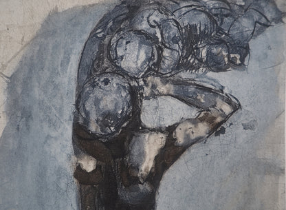 Auguste RODIN :  Nu de dos - Gravure