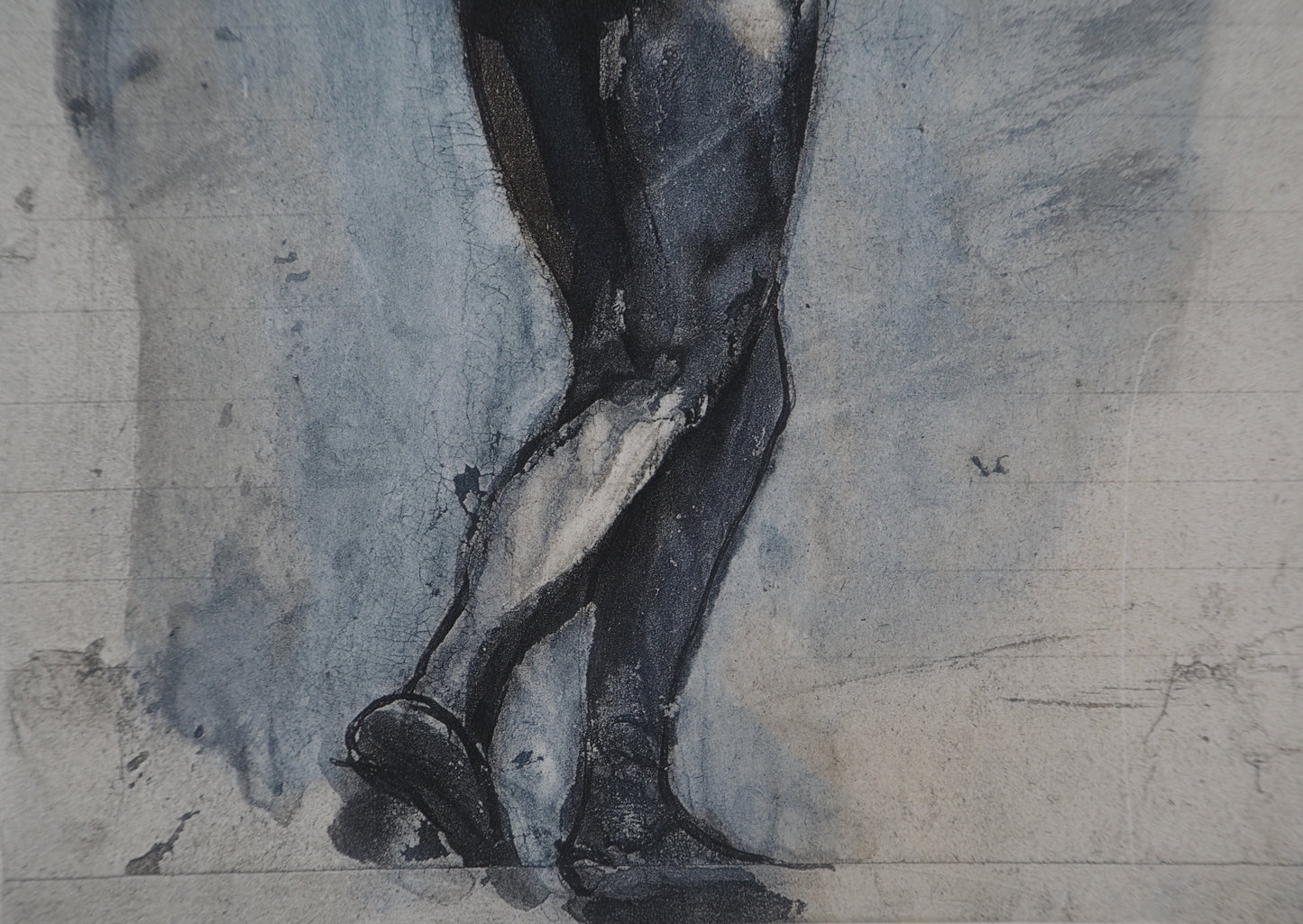 Auguste RODIN :  Nu de dos - Gravure