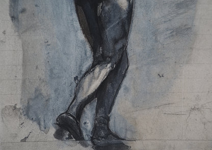 Auguste RODIN :  Nu de dos - Gravure