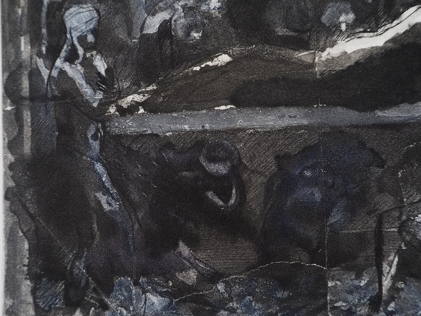 Auguste RODIN :  La mort du roi - Gravure