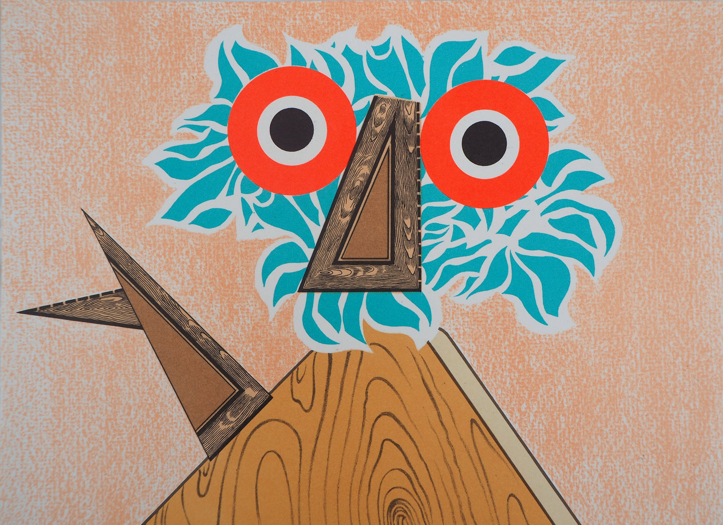 Enrico BAJ : Hibou - Lithographie originale
