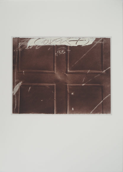 Antoni TAPIES : Gravure en croix - Lithographie signée