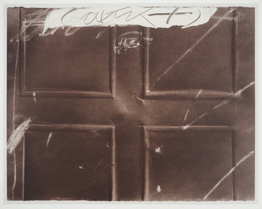 Antoni TAPIES : Gravure en croix - Lithographie signée