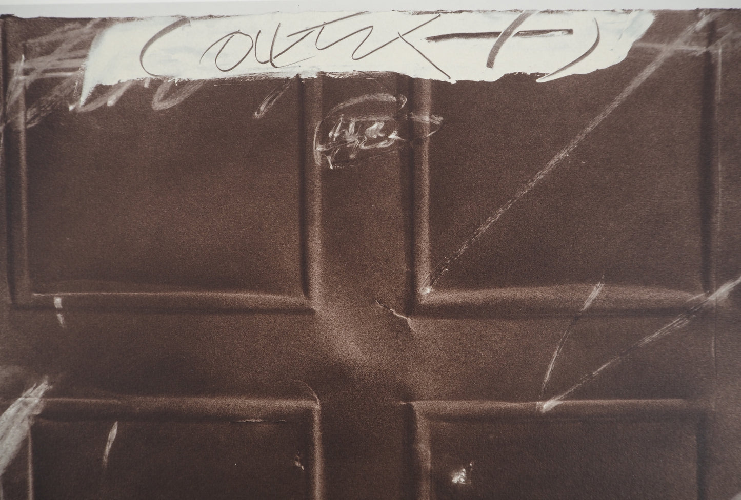 Antoni TAPIES : Gravure en croix - Lithographie signée