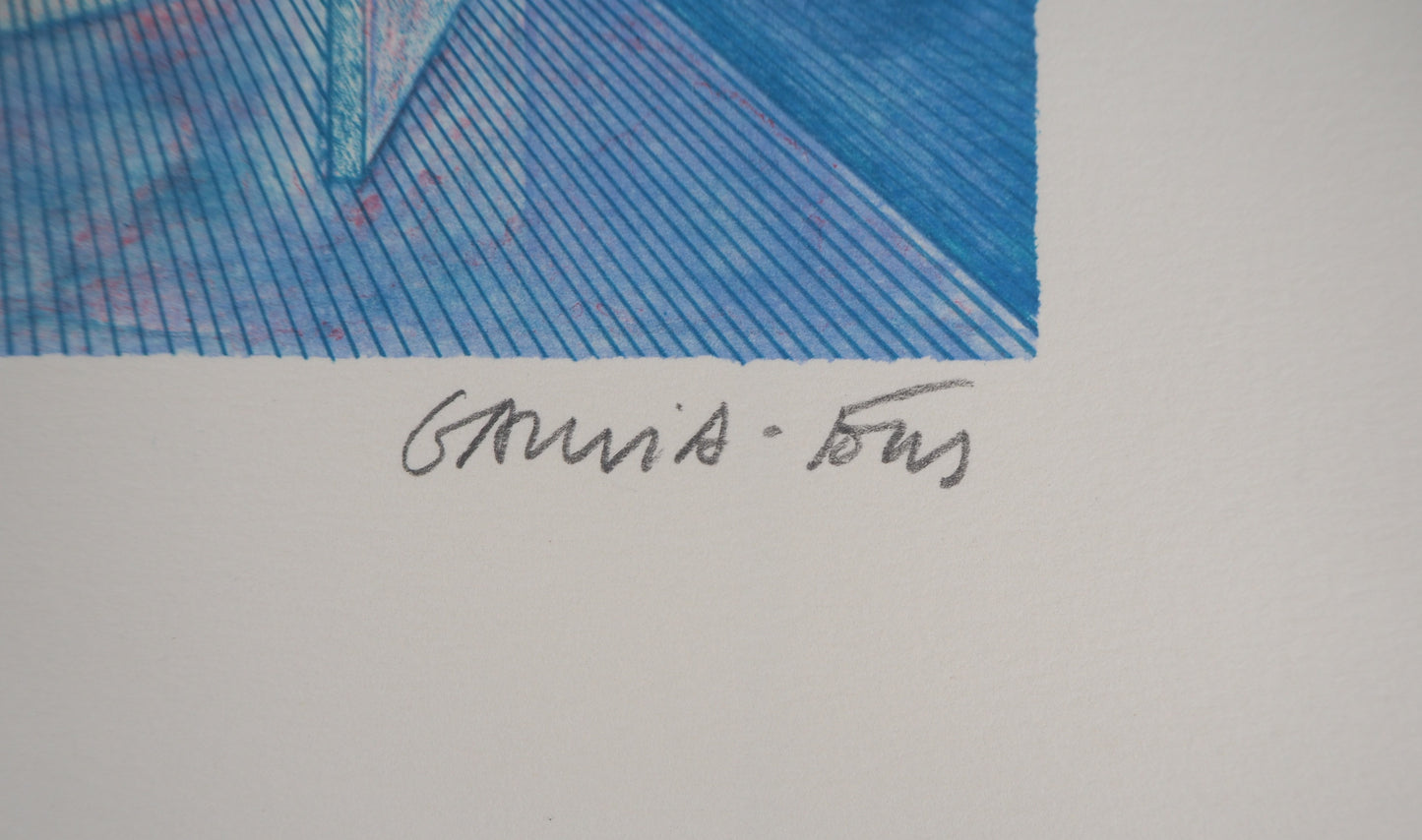 Pierre GARCIA FONS : Vue de la fenêtre - Lithographie originale signée