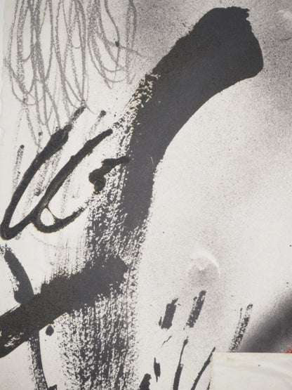 Antoni TAPIES : Composition brumeuse - Lithographie signée