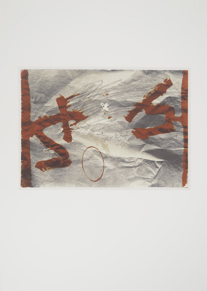 Antoni TAPIES : Le viseur de cible - Lithographie signée
