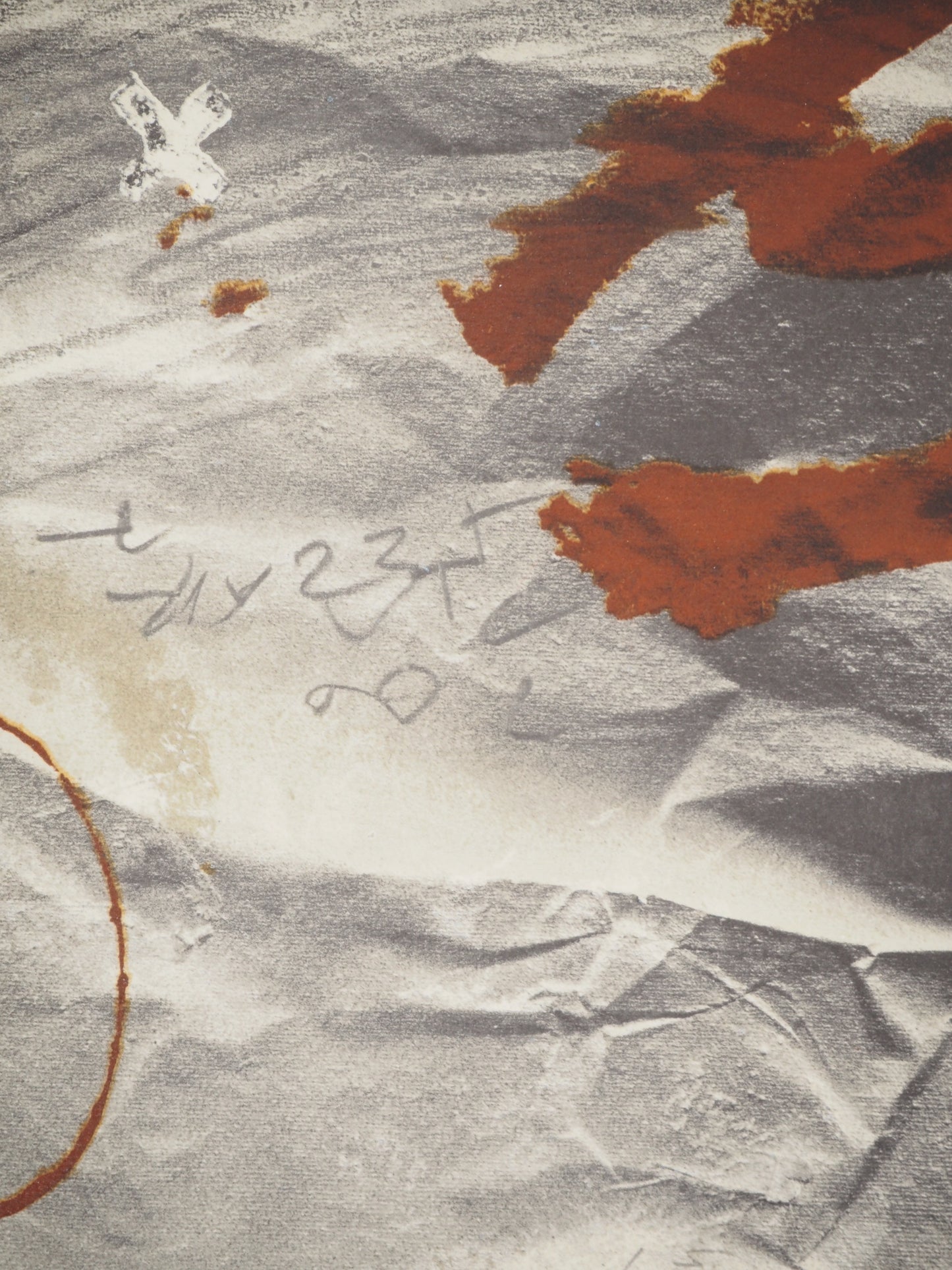 Antoni TAPIES : Le viseur de cible - Lithographie signée