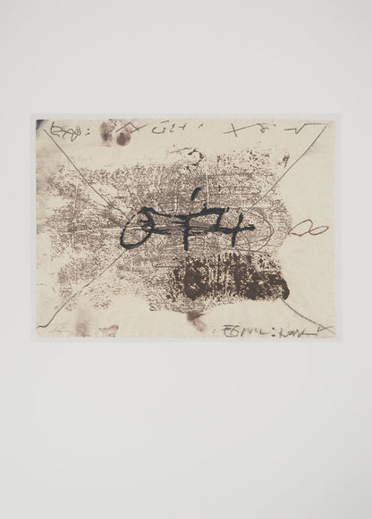 Antoni TAPIES : Ecriture calligraphique - Lithographie signée