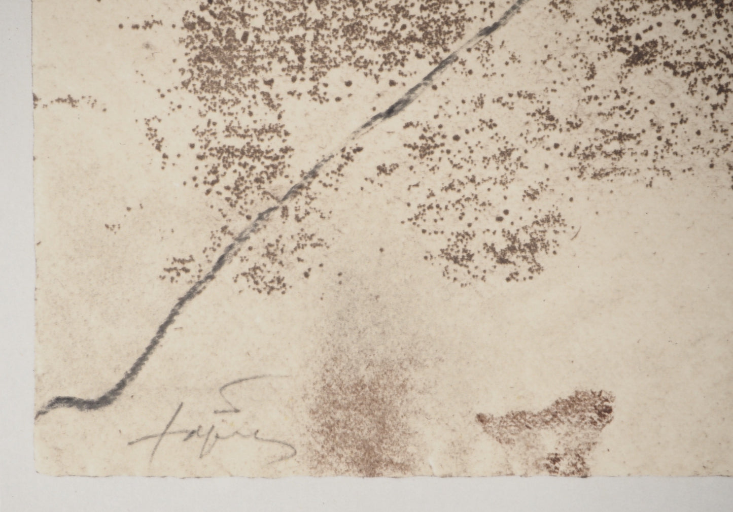 Antoni TAPIES : Ecriture calligraphique - Lithographie signée