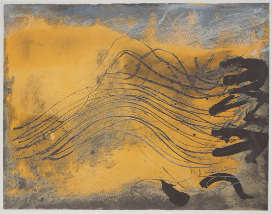 Antoni TAPIES : Courbes abstraites - Lithographie