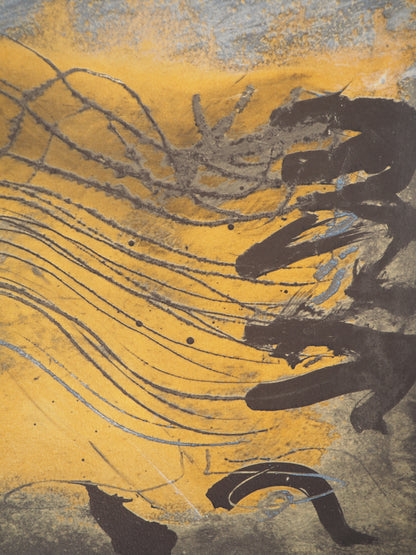 Antoni TAPIES : Courbes abstraites - Lithographie