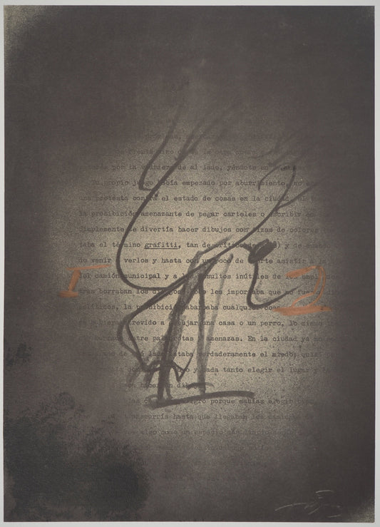 Antoni TAPIES : Graffiti - Lithographie signée