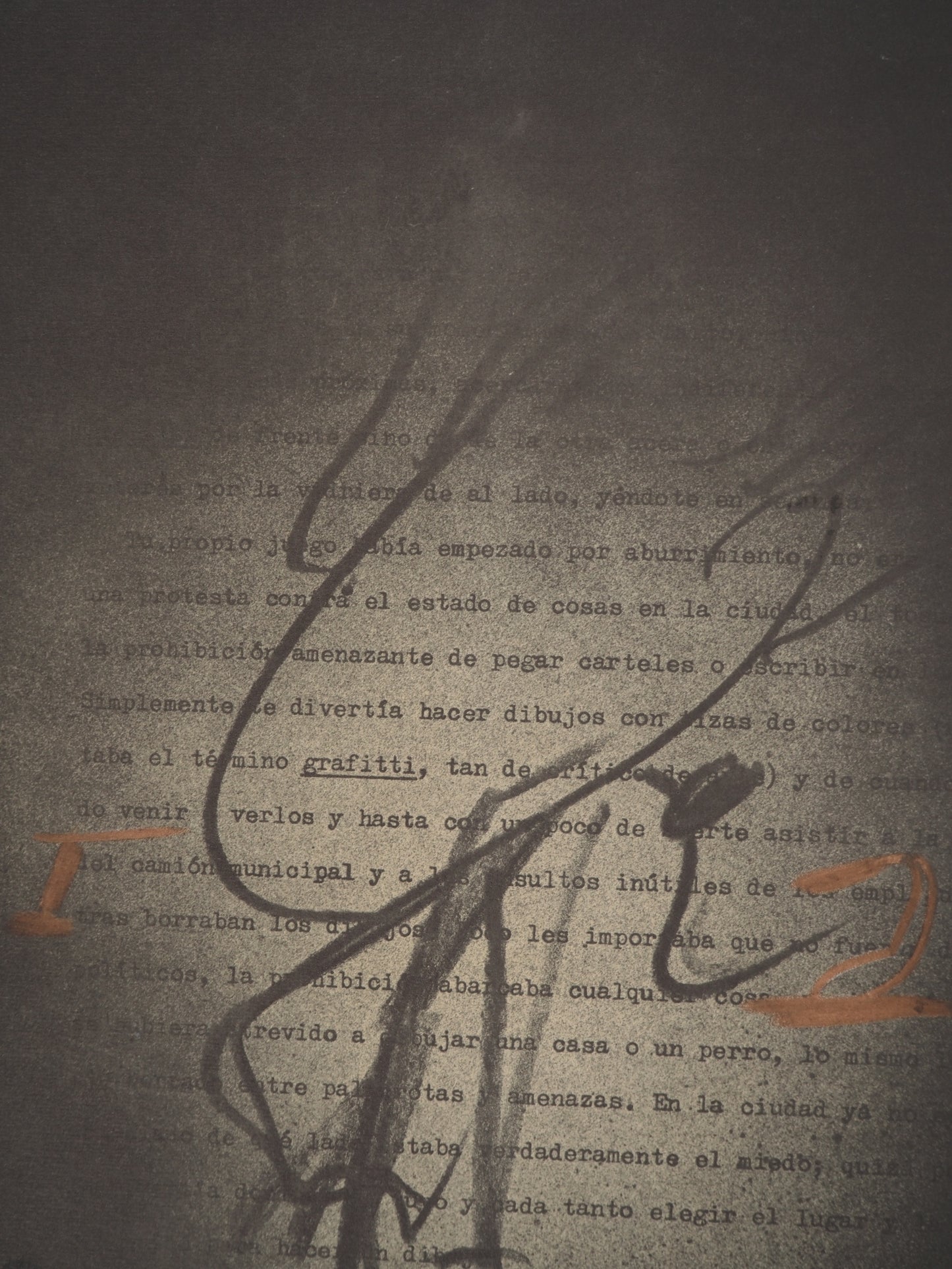 Antoni TAPIES : Graffiti - Lithographie signée